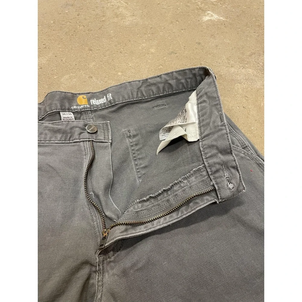 Carhartt Pants‎ Mens 36x30 Gray Rugged Flex Relaxed Fit Carpenter Work 102291